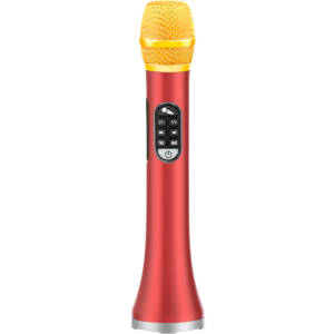 YOFITS YF82  Mini Outdoor Live Streaming Mic Microphone and Accessories KTV Microphone With Earphones Output - Red