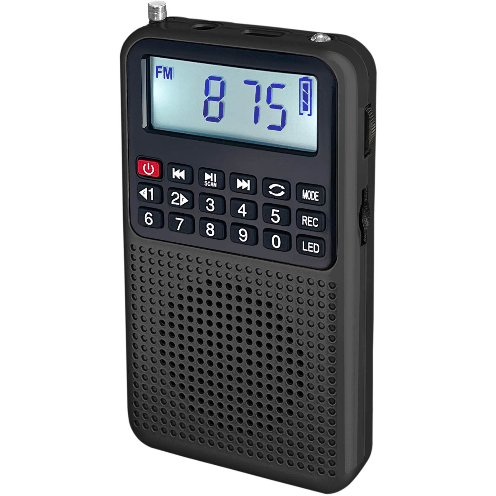 YF39 3-in-1 Portable Radio AM FM MP3 Player Voice Recorder - Multi-Function Excellent Reception and Rechargeable Battery - Image 3