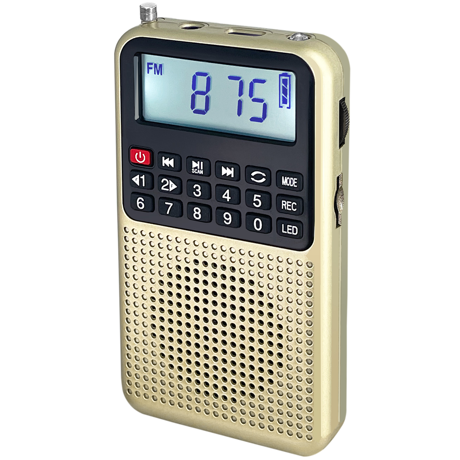 YF39 3-in-1 Portable Radio AM FM MP3 Player Voice Recorder - Multi-Function Excellent Reception and Rechargeable Battery - Image 4