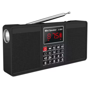 L-528 AM FM Radio MP3 Player Mini Portable Wireless Loud Blutoth Bt Speaker With Led Light and Alarm Clock