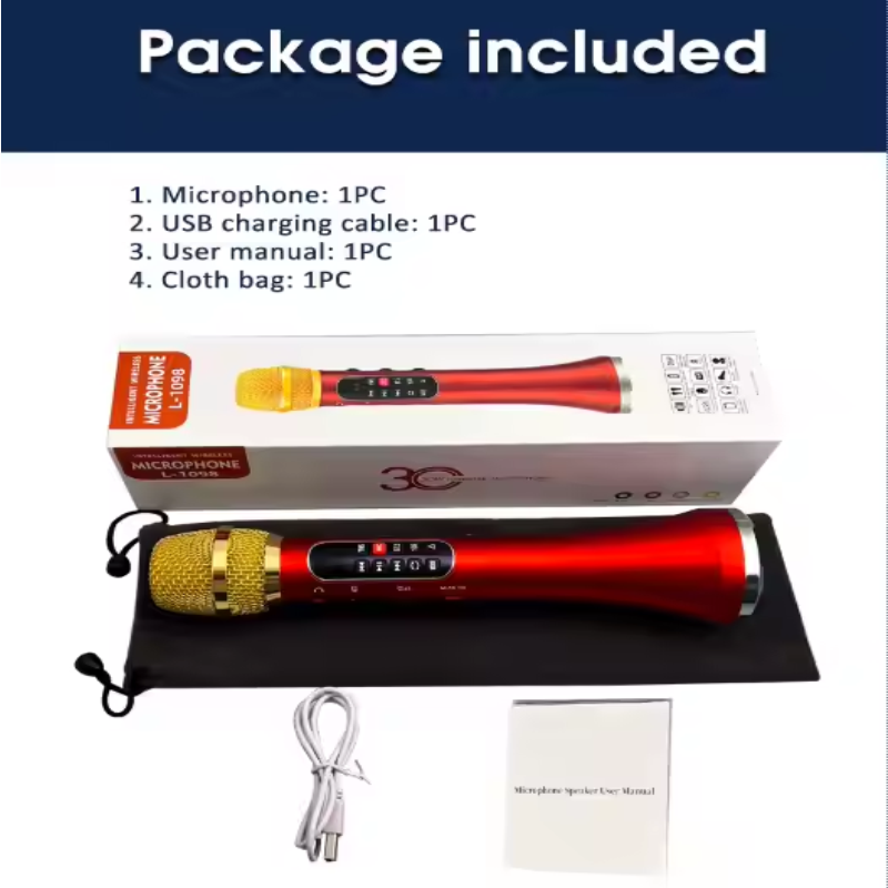 YOFITS L-1098 30w Mini Outdoor Live Streaming Mic Microphone and Accessories With Earphones Output - Image 6