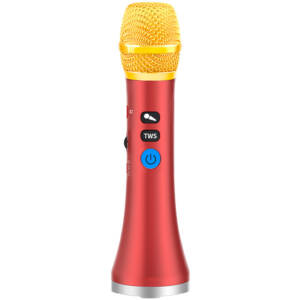 YOFITS YF79 20w High Quality Mini Portable Rechargeable Wireless Karaoke Microphone Speaker With Microphone - Red